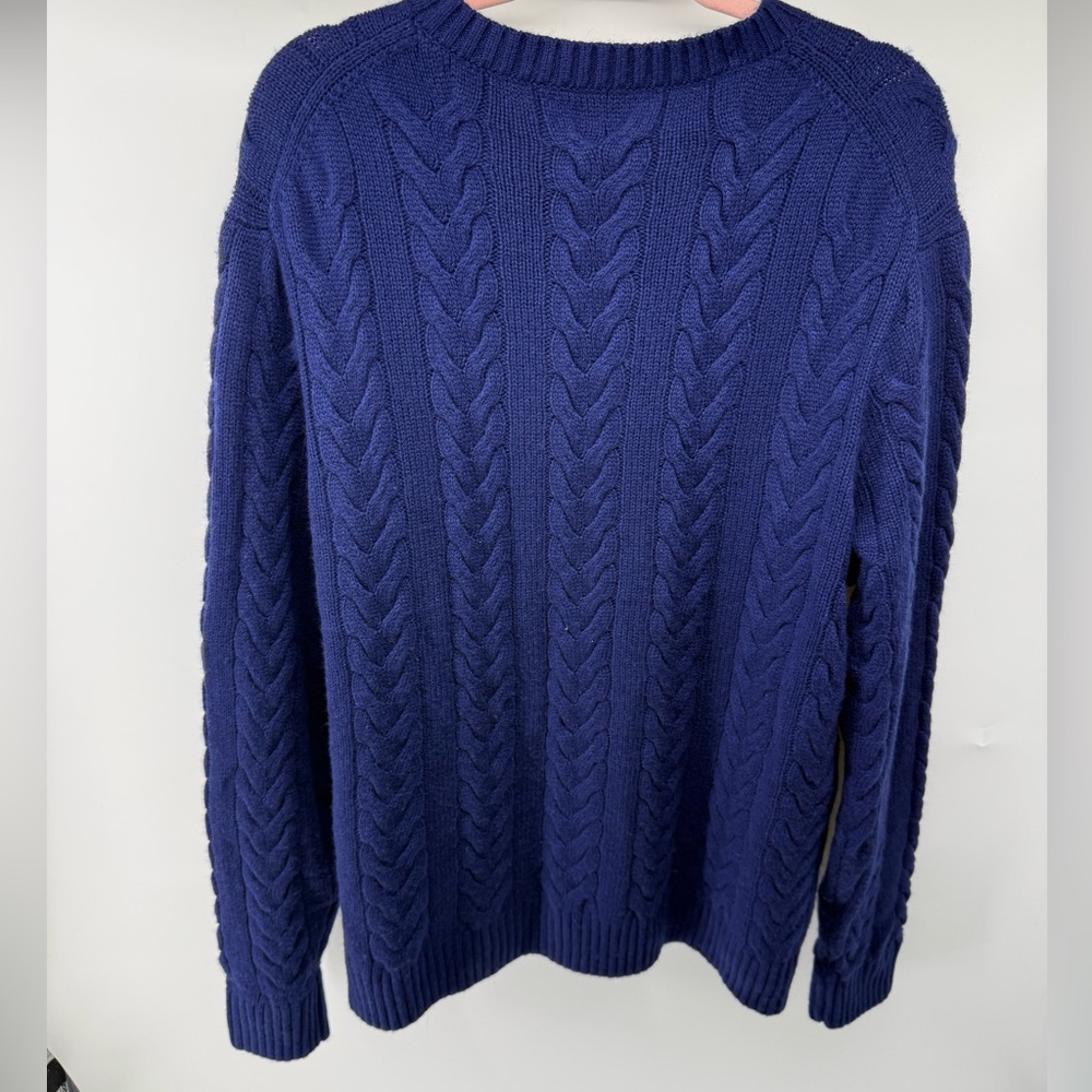 NWOT Vineyard Vines Men's Navy Cable Knit Sweater size medium - Picture 3 of 4